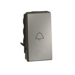 [572515] Legrand - 572515 - Arteor™ Push Button 1-Way w/ bell symbol 6A 1 Module Magnesium.