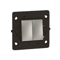 [572545] Legrand - 572545 - Arteor™ Switch 2-Gang 2-Way 20A 250V Square Magnesium.