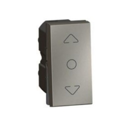 [572702] Legrand - 572702 - Arteor™ Curtain Switch centre off 1 Module Magnesium.