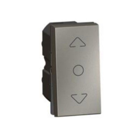 [572702] Legrand - 572702 - Arteor™ Curtain Switch centre off 1 Module Magnesium.