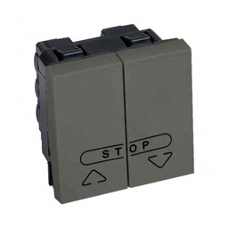 [572719] Legrand - 572719 - Arteor™ Electric Roller Blind Controller Double Push Button 10A, 2 Module Magnesium.