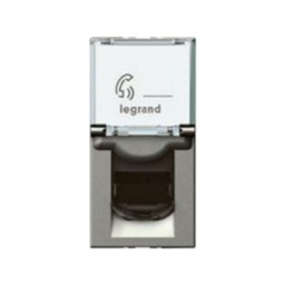 [572800] Legrand - 572800 - Arteor™ RJ11 socket 4 contacts 1 Module Magnesium.