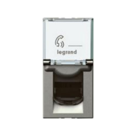 [572800] Legrand - 572800 - Arteor™ RJ11 socket 4 contacts 1 Module Magnesium.