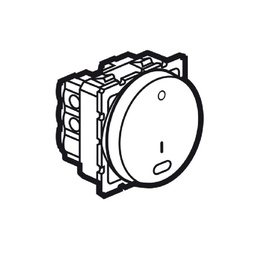 [573176] Legrand - 573176 - Arteor Switch 1-Way Double Pole w/ Red indicator 20A 2 Module White.