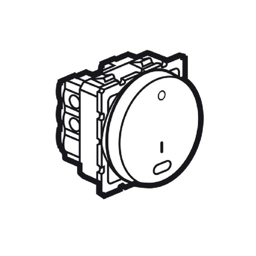 [573176] Legrand - 573176 - Arteor Switch 1-Way Double Pole w/ Red indicator 20A 2 Module White.