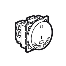 [573178] Legrand - 573178 - Arteor 1-Way Double Pole switch w/ Red indicator & "WATER HEATER" marking 20A 2 Module White.