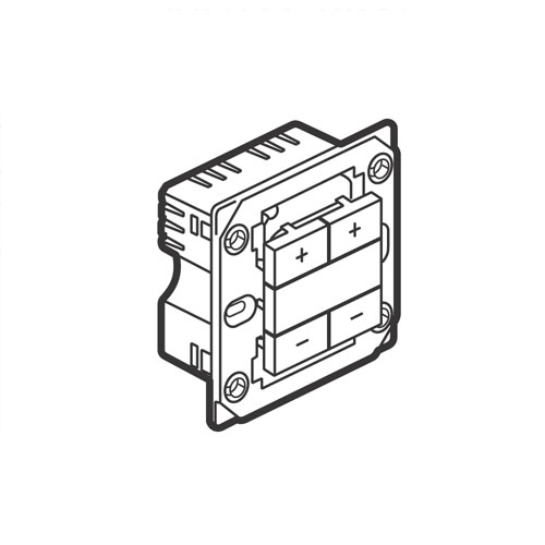 [574007] Legrand - 574007 - Arteor™ Push Button Dimmer 2 x 400W, Magnesium control touch & support frame 2 Module White.