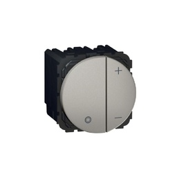 [574339] Legrand - 574339 - Arteor Universal Push Button Dimmer Round 400W 2 Module Magnesium.