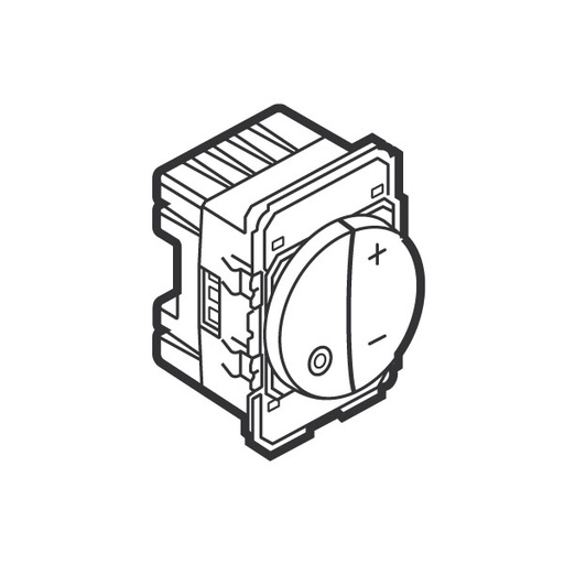 [574355] Legrand - 574355 - Arteor™ Resistive/inductive loads Push Button Dimmer 600W w/o Neutral 2-wire, 2 Module White.