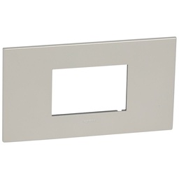 [575071] Legrand - 575071 - Arteor™ Plate British Standard square 3 Module 2-Gang Neutral Pearl Alu.