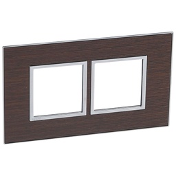 [575085] Legrand - 575085 - Arteor™ Plate Square 2x2 Module 2-Gang Wood Wenge Style.