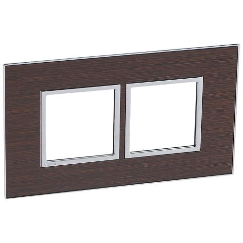 [575085] Legrand - 575085 - Arteor™ Plate Square 2x2 Module 2-Gang Wood Wenge Style.