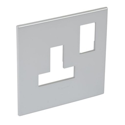 [575091] Legrand - 575091 - Arteor™ Plate British Standard square for switched socket 1-Gang Neutral Pearl Alu.