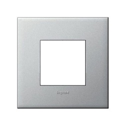 [575211] Legrand - 575211 - Arteor™ Plate British Standard for Square 2 Module & 1.2" touch screen 1-Gang Neutral Pearl Alu.