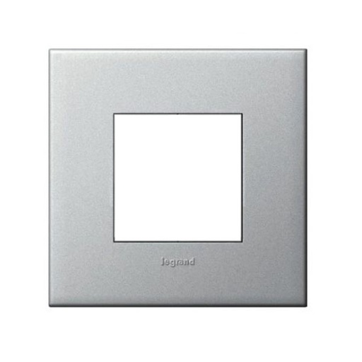 [575211] Legrand - 575211 - Arteor™ Plate British Standard for Square 2 Module & 1.2" touch screen 1-Gang Neutral Pearl Alu.