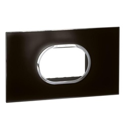 [575543] Legrand - 575543 - Arteor™ Plate British Standard Round 3 Module Mirror Black.