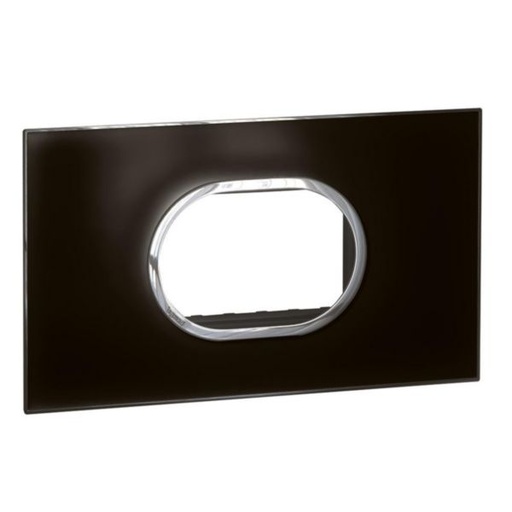 [575543] Legrand - 575543 - Arteor™ Plate British Standard Round 3 Module Mirror Black.