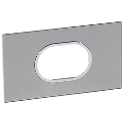 [575546] Legrand - 575546 - Arteor™ Plate British Standard Round 3 Module Stainless style.