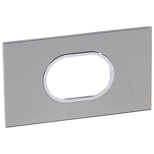 [575546] Legrand - 575546 - Arteor™ Plate British Standard Round 3 Module Stainless style.