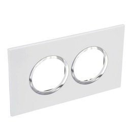 [575551] Legrand - 575551 - Arteor™ Plate British Standard for Round 2x2 Module 2-Gang Neutral Pearl Alu.