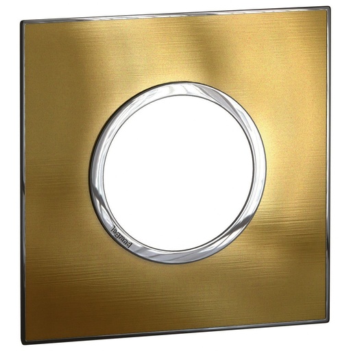 [576110] Legrand - 576110 - Arteor™ Plate British Standard Round 2 Module Brushed Gold brass.