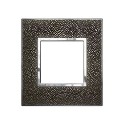 [576124] Legrand - 576124 - Arteor™ Plate British Standard for Square 2 Module & 1.2" touch screen 1-Gang Leather Galuchat.