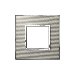 [576127] Legrand - 576127 - Arteor™ Plate British Standard for Square 2 Module & 1.2" touch screen 1-Gang Woven Metal.