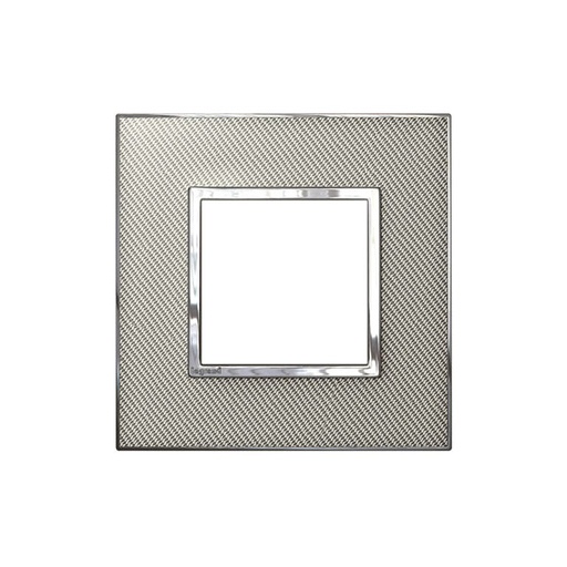 [576127] Legrand - 576127 - Arteor™ Plate British Standard for Square 2 Module & 1.2" touch screen 1-Gang Woven Metal.