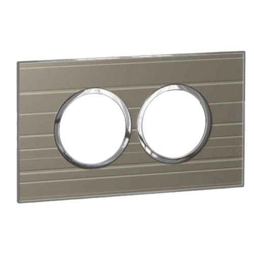 [576132] Legrand - 576132 - Arteor™ Plate British Standard for Round 2x2 Module 2-Gang Graphic Formal.