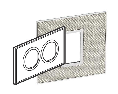 [576137] Legrand - 576137 - Arteor™ Plate British Standard for Round 2x2 Module Woven Metal.