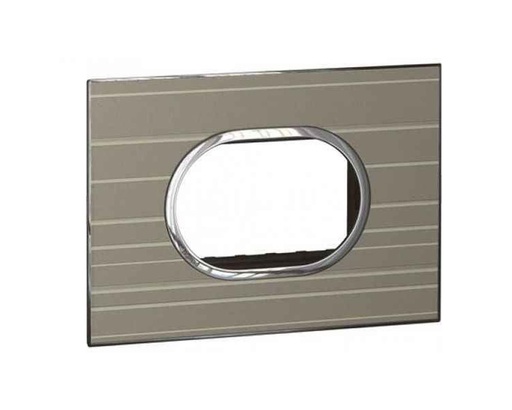 [576152] Legrand - 576152 - Arteor™ Plate British Standard Round 3 Module 2-Gang Graphic Formal.
