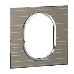 [576172] Legrand - 576172 - Arteor™ Plate British Standard Round 3 Module 1-Gang Horizontal Graphic Formal.