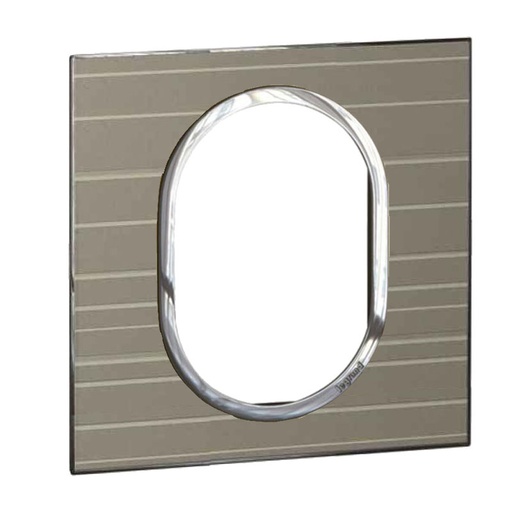 [576172] Legrand - 576172 - Arteor™ Plate British Standard Round 3 Module 1-Gang Horizontal Graphic Formal.