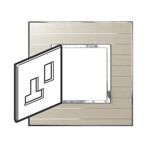 [576211] Legrand - 576211 - Arteor™ Plate British Standard Square for 13A switched socket 1-Gang Graphic Casual.