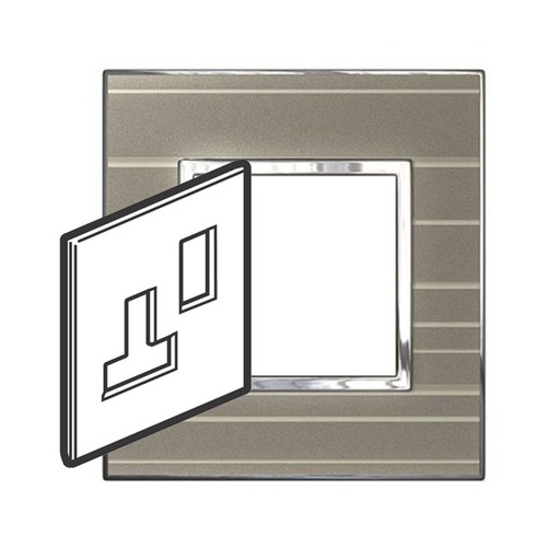 [576212] Legrand - 576212 - Arteor™ Plate British Standard Square for 13A switched socket 1-Gang Graphic Formal.