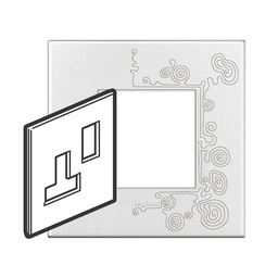 [576218] Legrand - 576218 - Arteor™ Plate British Standard Square for 13A switched socket 1-Gang Tattoo Edition 1.