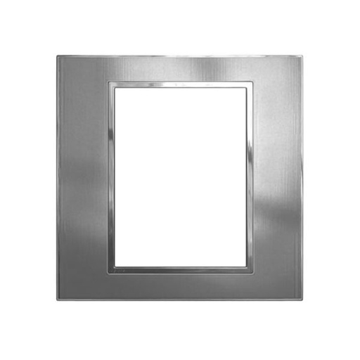 [576486] Legrand - 576486 - Arteor™ Plate Italian / US Standard Square for Video display internal unit 2.5" Brushed Stainless steel.