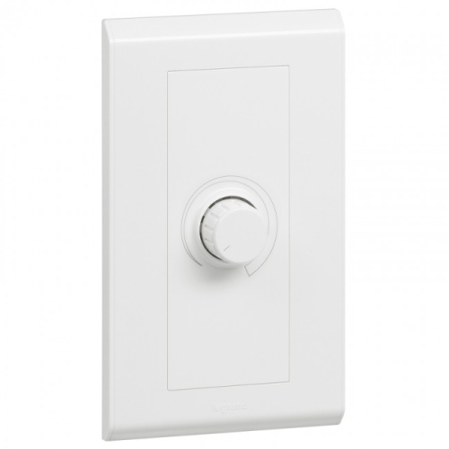 [617032] Legrand - 617032 - BELANKO PUSH/ROTARY DIMMER SWITCH 1500W 2 GANG 2 WAY WHITE