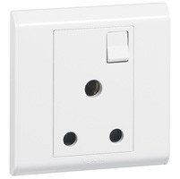 [617054] Legrand - 617054 - BS socket outlet Belanko - 1 gang SP switched - 5 A - 250 V~