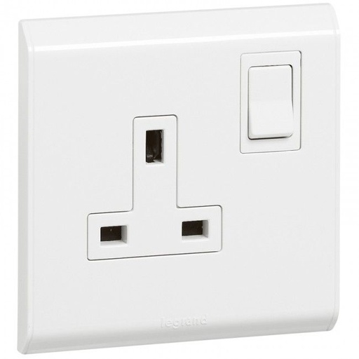 [617141] Legrand - 617141 - BS socket outlet Belanko 1-Gang Single Pole switched external rocker 13A 250 V.