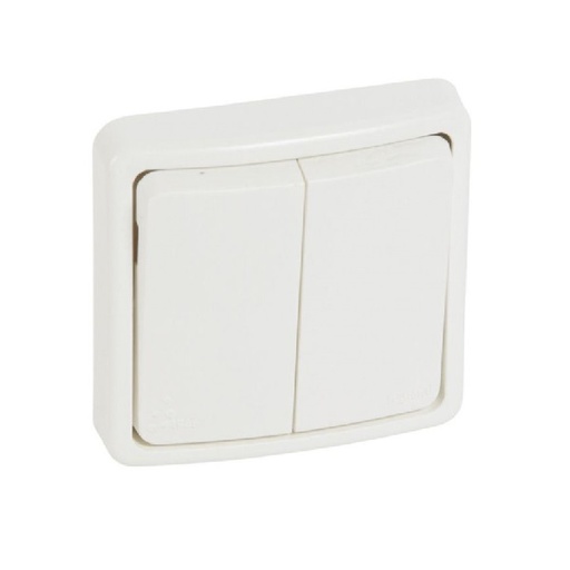 [684554] Legrand - 684554 - Plexo™ Flush Mounting Switch 20A 2-Gang 2-Way White.