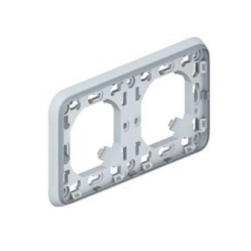 [069683] Legrand - 069683 - Plexo™ IP55 Mechanism Horizontal Flush Mounting support frames 2-Gang Grey.