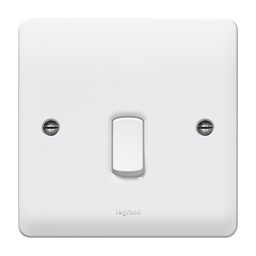 [730012] Legrand - 730012 - Synergy™ - Double pole switch - Double pole + indicator - 20 A 250 V~ - White