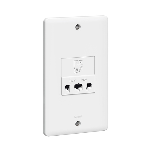 [730090] Legrand - 730090 - Synergy™ - Shaver socket - 240 V - 120 V~ - 50/60 Hz - White
