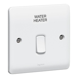 [730112] Legrand - 730112 - Synergy™ - Double pole switch - Double pole ''water heater''+indicator - 20 A 250 V~ - White