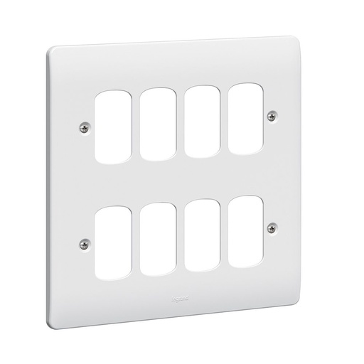 [730183] Legrand - 730183 - Synergy™ - Front plate - for 8 Grid modules - 2x2 gang - White