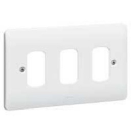 [730193] Legrand - 730193 - Synergy™ - Front plate - for 3 Grid modules - 2 gang - White