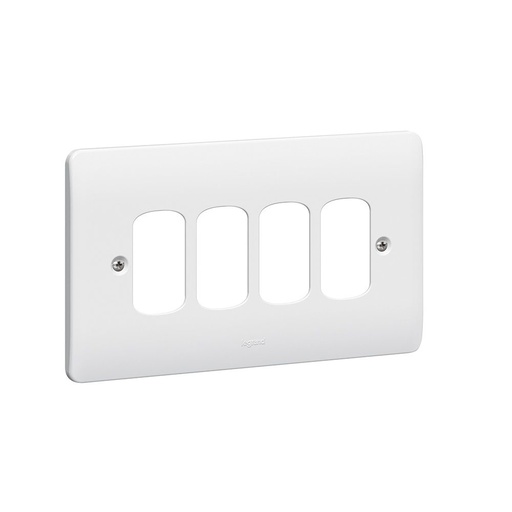 [730194] Legrand - 730194 - Synergy™ - Front plate - for 4 Grid modules - 2 gang - White