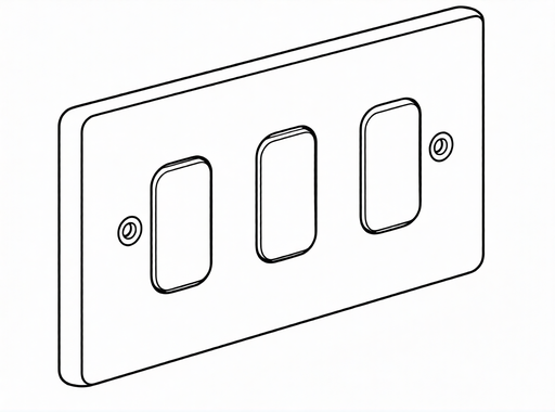 [731193] Legrand - 731193 - PL 2G 3 MOD SML SWT PLATE SM