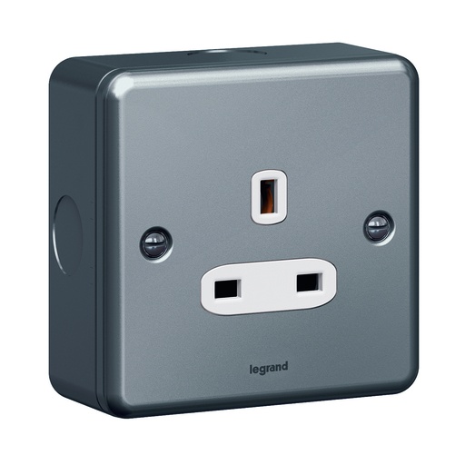 [733865] Legrand - 733865 - Synergy™ Socket outlet 1-Gang unswitched 13A 250V Metalclad.